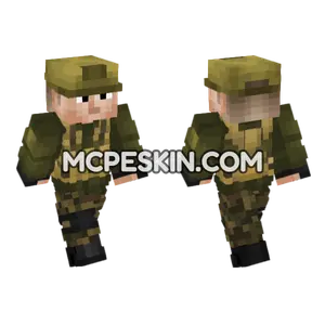Irregular Militia Soldier Minecraft Bedrock skin