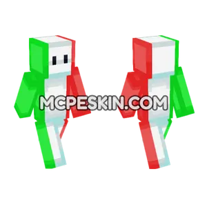 Italy Flag Outfit Minecraft Bedrock skin