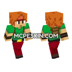 Itle Red Green Minecraft Bedrock skin