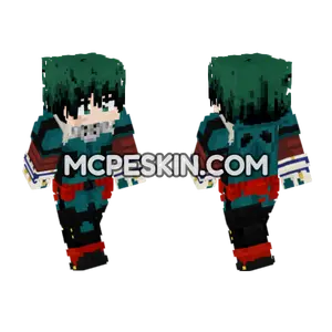 Izuku Midoriya Deku Minecraft Bedrock skin