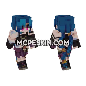 Jinx Skin Minecraft Bedrock skin