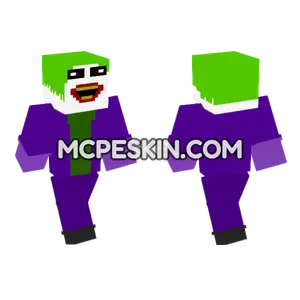 Joker The Clown Minecraft Bedrock skin