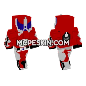 Kamen Rider Accel Red Minecraft Bedrock skin