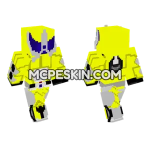 Kamen Rider Accel Yellow Signal Minecraft Bedrock skin