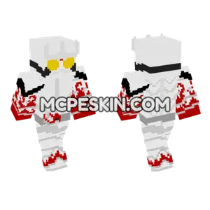 Kamen Rider Eternal Red Flare Minecraft Bedrock skin
