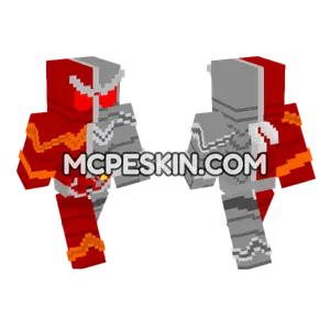 Kamen Rider Heatmetal Minecraft Bedrock skin