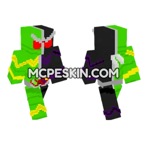 Kamen Rider W Cyclone Joker Minecraft Bedrock skin
