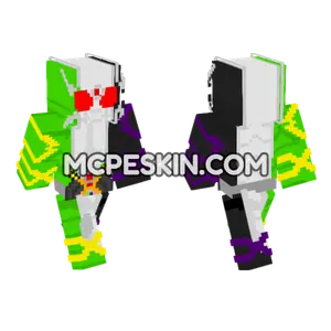 Kamen Rider W Cyclone Joker Xtreme Minecraft Bedrock skin