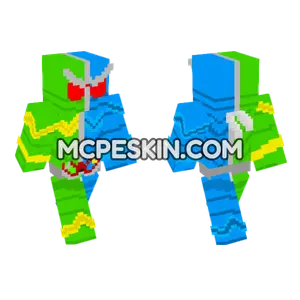 Kamen Rider W CycloneTrigger Minecraft Bedrock skin