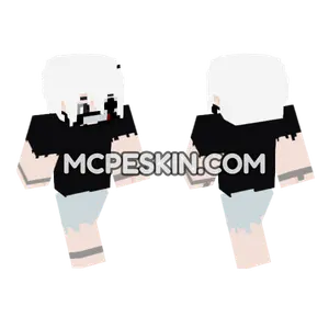 Kaneki After Jason Fight Minecraft Bedrock skin