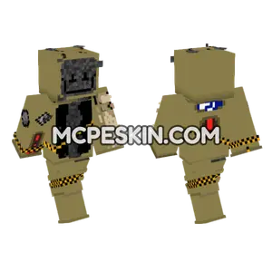 Khaki Mech Suit Minecraft Bedrock skin