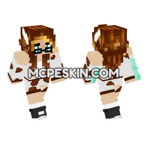 Kim Cow Girl Minecraft Bedrock skin