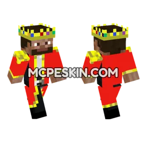 King Steve Minecraft Bedrock skin
