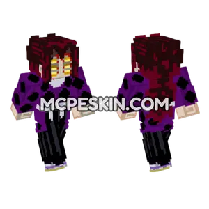 Kokushibo Infinity Castle Skin Minecraft Bedrock skin