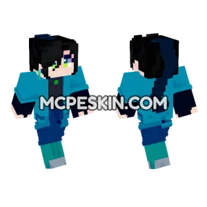 Krisha Blue Outfit Minecraft Bedrock skin