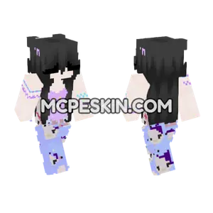 Kuromi Girl Skin Minecraft Bedrock skin