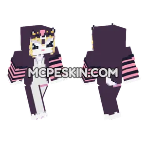 Kuromi In Shibu Onesie Minecraft Bedrock skin