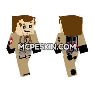 Lego Ghostbusters Peter Venkman Minecraft Bedrock skin