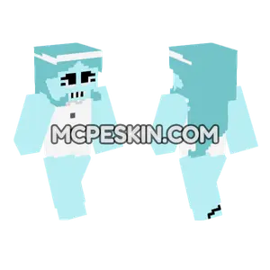 Light Blue Snowman Minecraft Bedrock skin