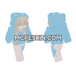 Light Blue Spider Suit Minecraft Bedrock skin