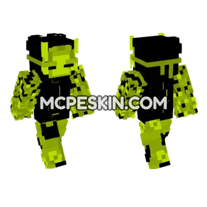 Lime Void 2 Minecraft Bedrock skin