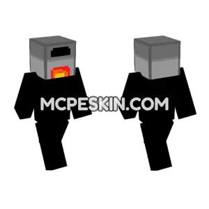 Lit Furnace Minecraft Bedrock skin