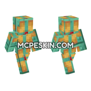 Lit Oxidized Copper Bulb Minecraft Bedrock skin