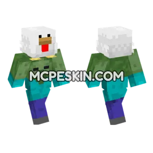 Little Zombie Chicken Minecraft Bedrock skin