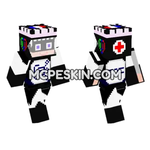 Luna Girl PJ Medic Spacesuit Minecraft Bedrock skin