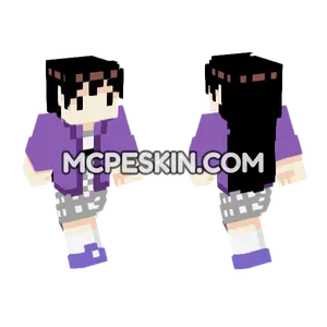 Mari Purple Outfit Minecraft Bedrock skin