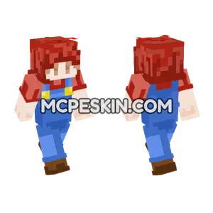 Mario Minecraft Bedrock skin