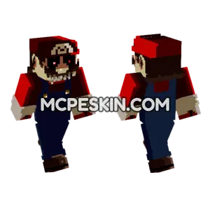 Mario Madness V2 Mario EXE Minecraft Bedrock skin
