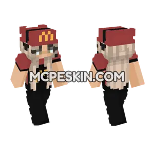 McDonalds Uniform Girl Minecraft Bedrock skin