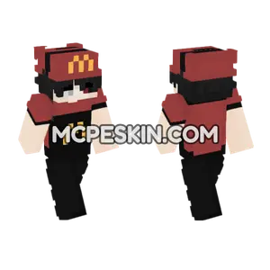 McDonalds Worker Minecraft Bedrock skin