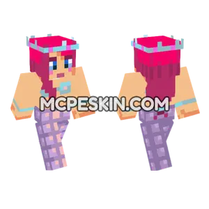Mermaid Girl Minecraft Bedrock skin