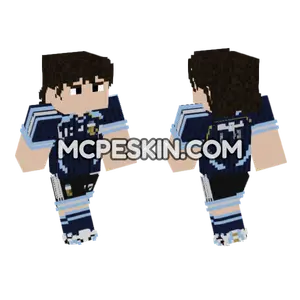 Messi 2006 Debut Minecraft Bedrock skin