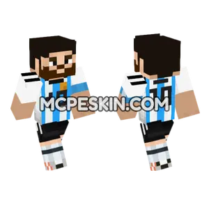 Messi Argentina 2 Minecraft Bedrock skin