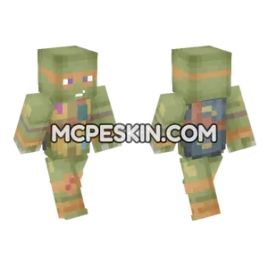 Michelangelo TMNT Skin Minecraft Bedrock skin