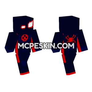 Miles Morales Spider-Man Minecraft Bedrock skin