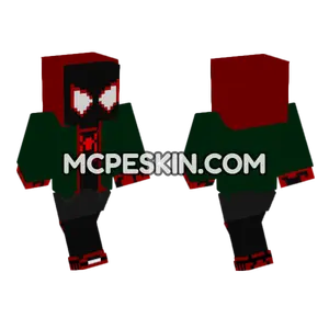 Miles Morales Spider-Man Leap Of Faith Suit Minecraft Bedrock skin