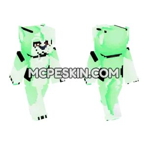 Mint Green Husky Minecraft Bedrock skin