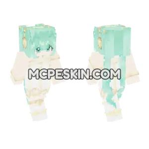 Mint Green Symphony Dress Minecraft Bedrock skin