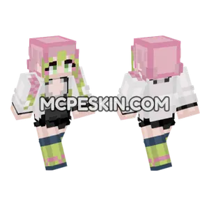Mitsuri Kanroji Minecraft Bedrock skin