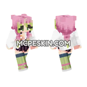 Mitsuri Kanroji Skin Minecraft Bedrock skin