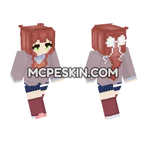 Monika Doki Doki Minecraft Bedrock skin