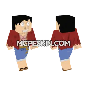 Monkey D Luffy Minecraft Bedrock skin