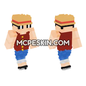 Monkey D Luffy Minecraft Bedrock skin