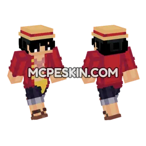 Monkey D Luffy Minecraft Bedrock skin