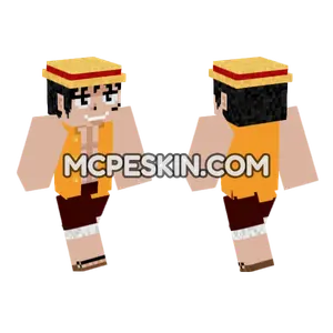 Monkey D Luffy Thriller Bark Minecraft Bedrock skin