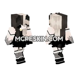 Monochrome Maid Outfit Minecraft Bedrock skin